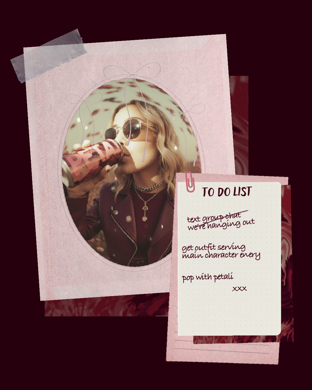 Petali typography and branding details